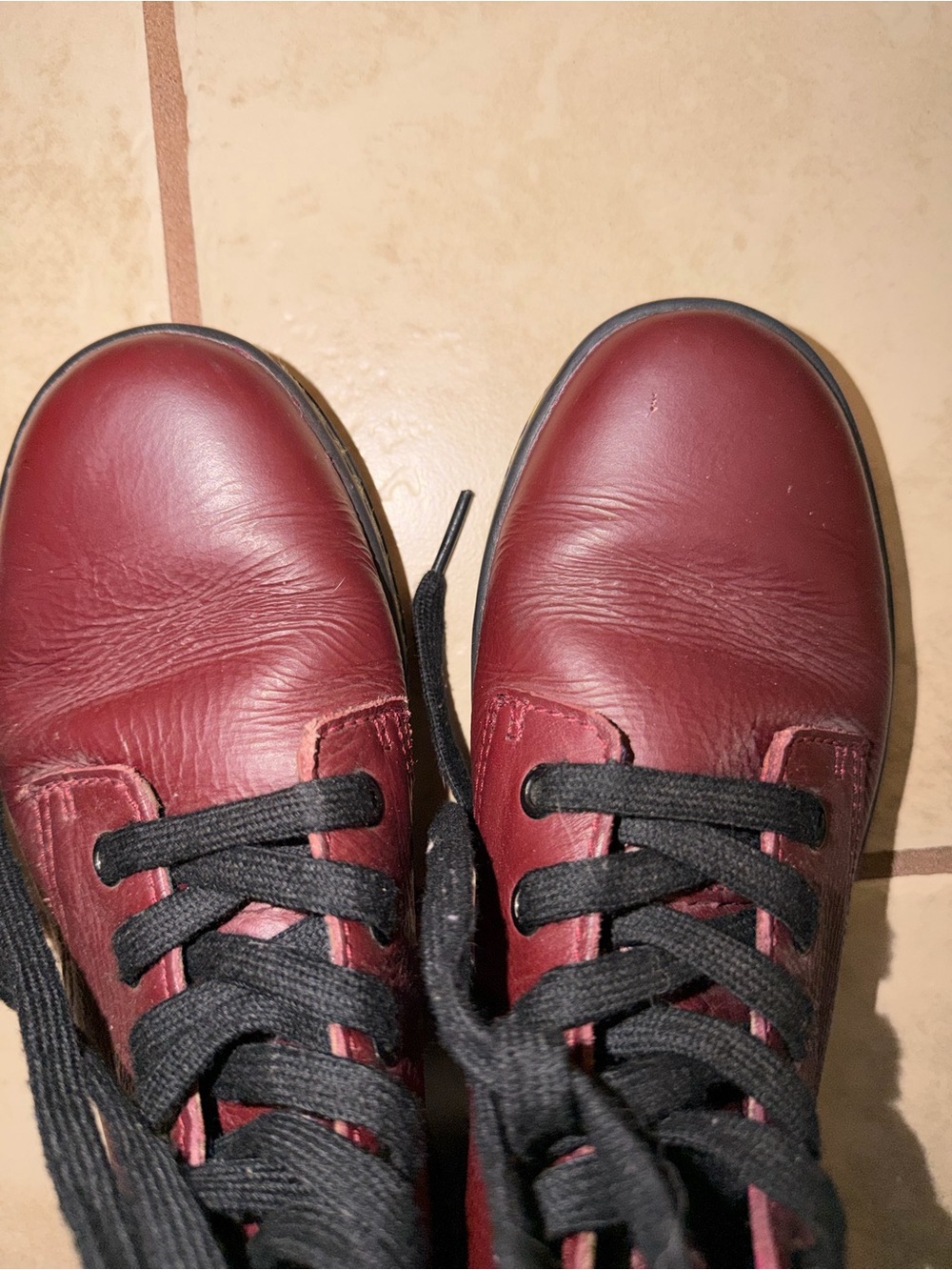 Dr. Martens Red Upper Black Outsole Youth Sneakers